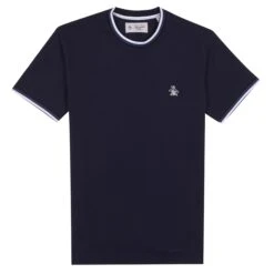 Original Penguin Sticker Pete Tipped Ringer Organic Cotton T-Shirt In Dark Sapphire(Stcker Pete Tipped Ringer Organic Cotton T Shirt Blue Opkb0718gp 413) 7 Original Penguin Sticker Pete Tipped Ringer Organic Cotton T-Shirt In Dark Sapphire(Stcker Pete Tipped Ringer Organic Cotton T Shirt Blue Opkb0718gp 413) -Original Penguin Shop 11111