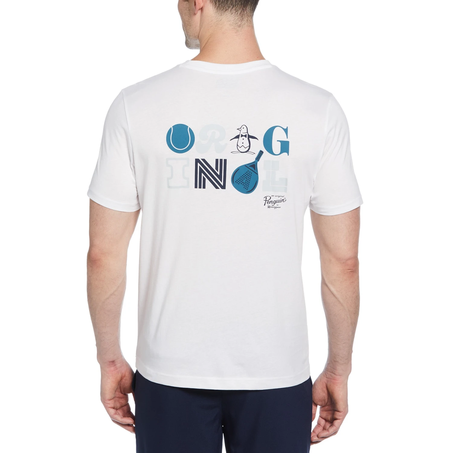 Original Penguin Padel Graphic T-Shirt In Bright White(Padel Graphic T Shirt White O1kfe006gg 118) 4 Original Penguin Padel Graphic T-Shirt In Bright White(Padel Graphic T Shirt White O1kfe006gg 118) - Image 2