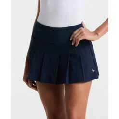 Original Penguin Women's Pleated Tennis Skort In Black Iris(Womens Pleated Tennis Skort Blue O1bsf011gg 417) -Original Penguin Shop O1BSF011 417 alt1