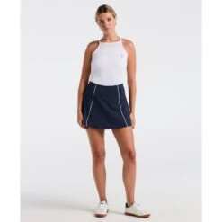 Original Penguin Women's Colour Block Flounce Tennis Skort In Black Iris(Womens Colour Block Flounce Tennis Skort Blue O1kbsf19gg 417)