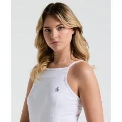 Original Penguin Women's Tennis Tank Top In Bright White(Womens Tennis Tank Top White O1ksf026gg 118) -Original Penguin Shop O1KSF026 118 alt2