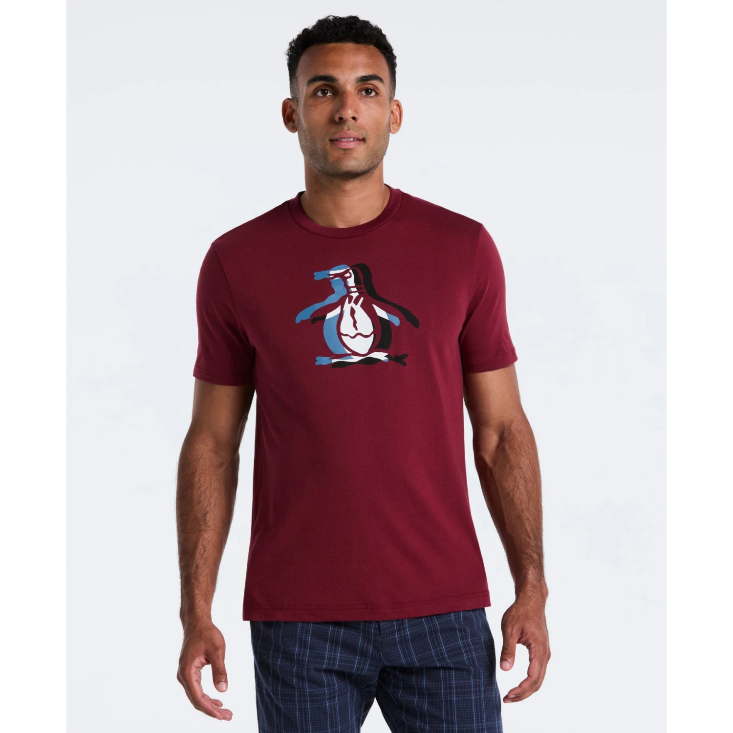 Original Penguin Overlap Pete Graphic T-Shirt In Cabernet(Overlap Pete Graphic T Shirt Red Ockf2553gp 605) 3 Original Penguin Overlap Pete Graphic T-Shirt In Cabernet(Overlap Pete Graphic T Shirt Red Ockf2553gp 605)