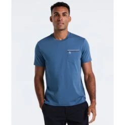 Original Penguin Earl Tape Tipped Pocket T-Shirt In Copen Blue(Earl Tape Tipped Pocket T Shirt Blue Ocksb025gp 443)