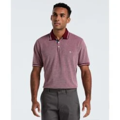 Original Penguin Birdseye Pique Tipped Polo Shirt In Cabernet(Birdseye Pique Tipped Polo Shirt Red Ocksb510gp 605)