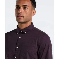 Original Penguin Micro Diamond Print Shirt In Dark Sapphire(Micro Diamond Print Shirt Blue Ocwf2516gp 413) -Original Penguin Shop OCWF2516 413 alt2