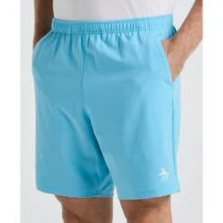 Original Penguin Performance Tennis Shorts In Blue Grotto(Solid Tennis Shorts Blue Ogbsc0f5gg 457) -Original Penguin Shop OGBSC0F5 457 alt2