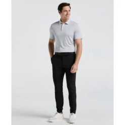 Original Penguin Flat Front Golf Jogger In Caviar(Flat Front Golf Jogger Black Ogbse076gg 001)