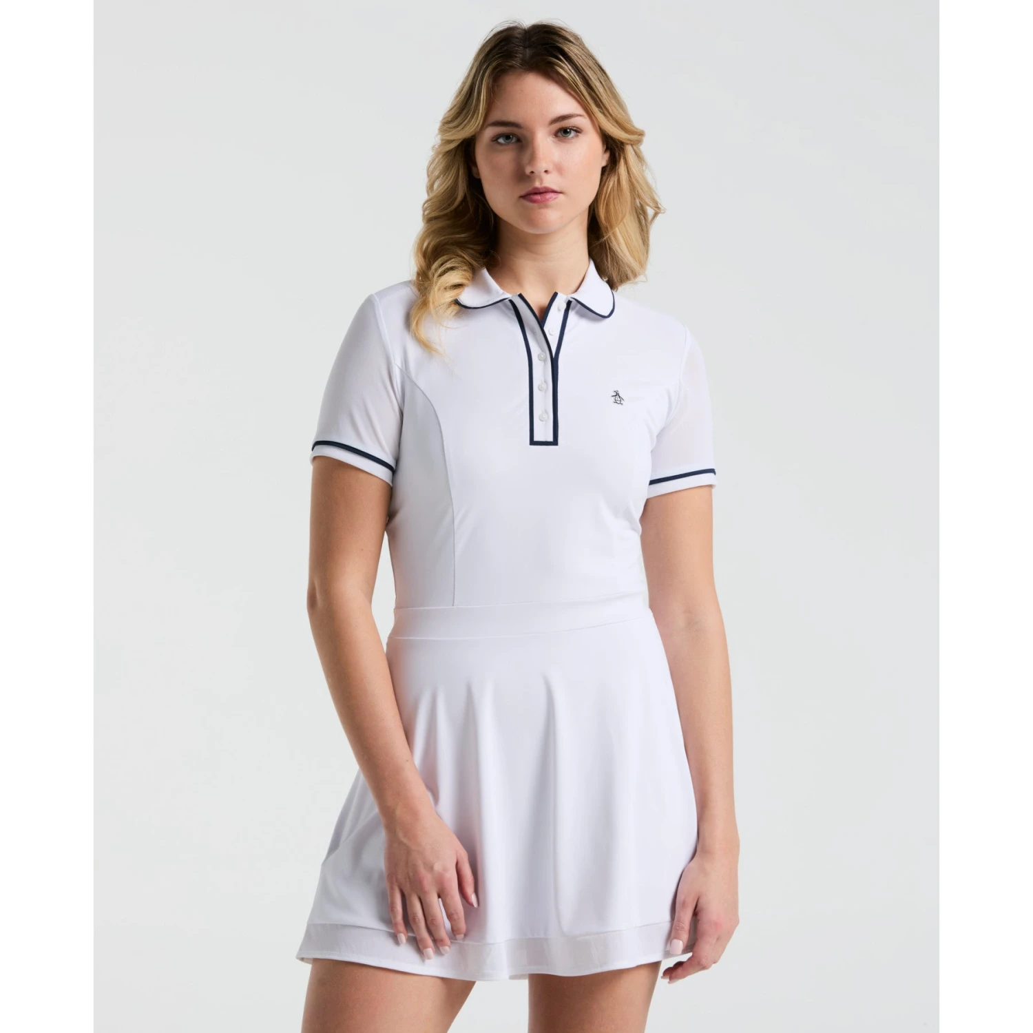 Original Penguin Women's Veronica Short Sleeve Dress In Bright White(Womens Tennis Veronica Mesh Dress White Ogdsc007gg 118) 3 Original Penguin Women's Veronica Short Sleeve Dress In Bright White(Womens Tennis Veronica Mesh Dress White Ogdsc007gg 118)