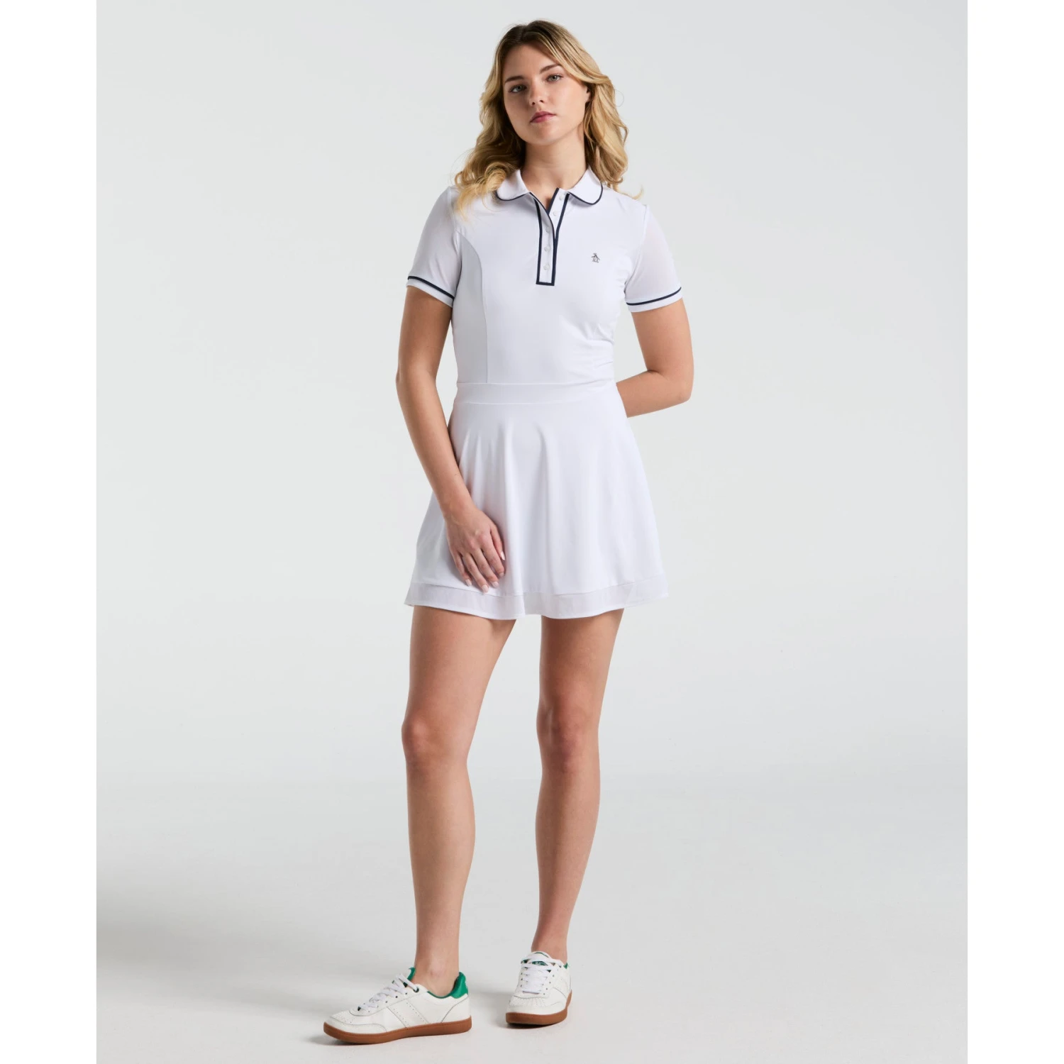 Original Penguin Women's Veronica Short Sleeve Dress In Bright White(Womens Tennis Veronica Mesh Dress White Ogdsc007gg 118) 6 Original Penguin Women's Veronica Short Sleeve Dress In Bright White(Womens Tennis Veronica Mesh Dress White Ogdsc007gg 118) - Image 4
