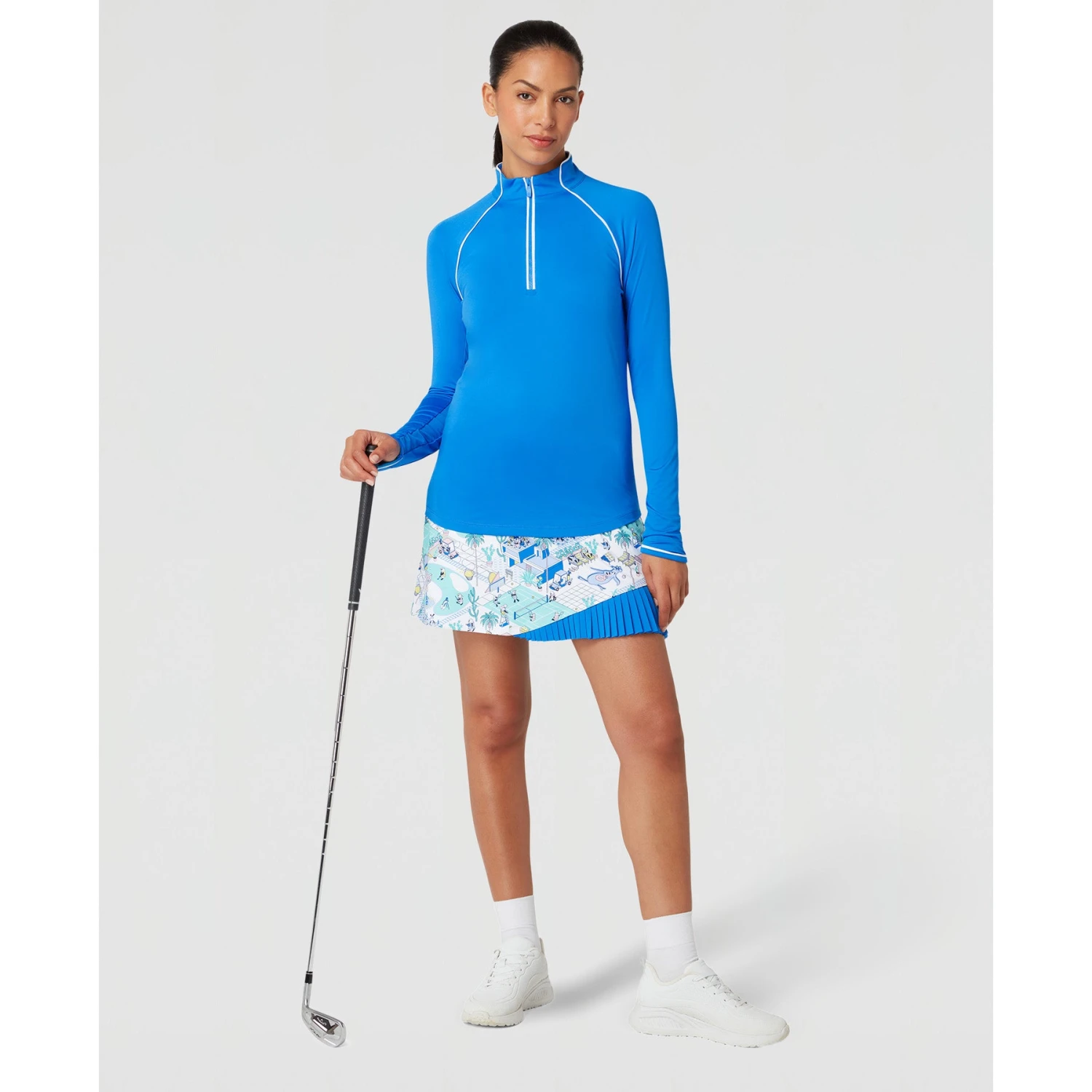 Original Penguin Women's Long Sleeve Top With Sun Protection In French Blue(Womens Long Sleeve Top With Sun Protection Blue Ogksc098gg 478) 6 Original Penguin Women's Long Sleeve Top With Sun Protection In French Blue(Womens Long Sleeve Top With Sun Protection Blue Ogksc098gg 478) - Image 4