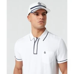 Original Penguin Technical Earl Short Sleeve Golf Polo Shirt In Bright White(Technical Earl Golf Polo White Ogkse002gg 118) -Original Penguin Shop OGKSE002 118 3