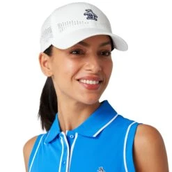 Original Penguin Women's Country Club Perforated Golf Cap In Bright White(Womens Country Club Perforated Golf Cap White Ogasf092gg 118) -Original Penguin Shop OGKSE047 478 alt9 scaled 1