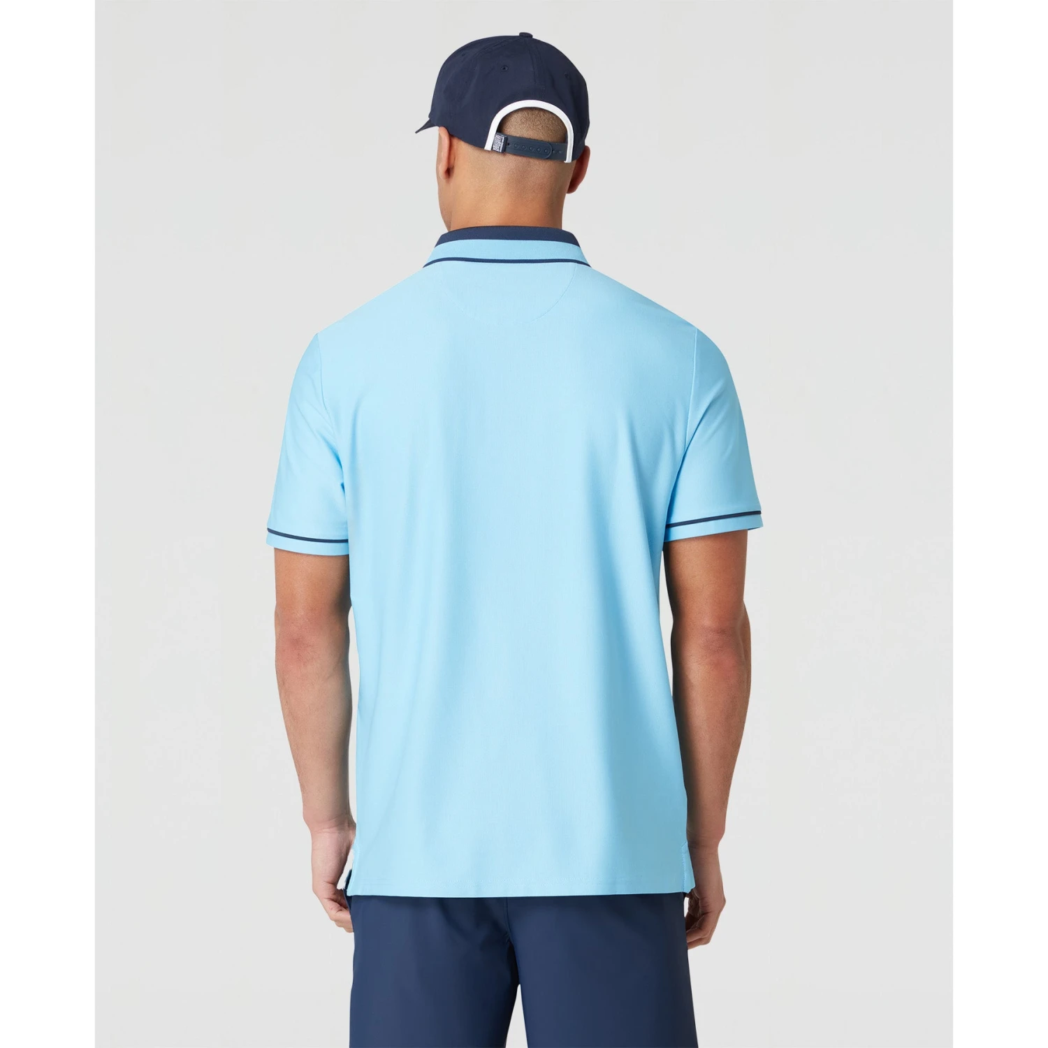Original Penguin Ribbed Earl Blocked Golf Polo Shirt In Blue Grotto(Ribbed Earl Blocked Golf Polo Shirt Blue Ogksf016gg 457) 4 Original Penguin Ribbed Earl Blocked Golf Polo Shirt In Blue Grotto(Ribbed Earl Blocked Golf Polo Shirt Blue Ogksf016gg 457) - Image 2