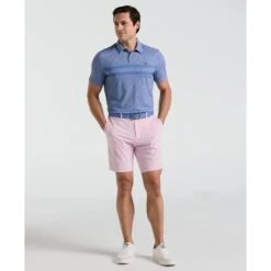 Original Penguin Engineered Novelty Stripe Printed Golf Polo Shirt In Quiet Harbour(Engineered Novelty Stripe Printed Golf Polo Shirt Blue Ogksf019gg 453) -Original Penguin Shop OGKSF019 453 alt3