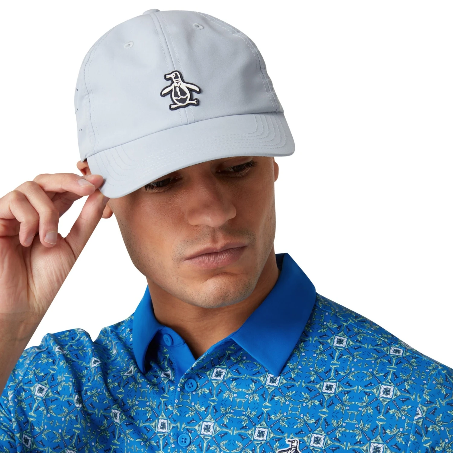 Original Penguin French Riviera Packable Adjustable Golf Hat In Quarry(French Riviera Packable Adjustable Golf Hat Gray Ogasf091gg 038) 4 Original Penguin French Riviera Packable Adjustable Golf Hat In Quarry(French Riviera Packable Adjustable Golf Hat Gray Ogasf091gg 038) - Image 2