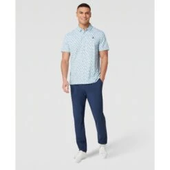 Original Penguin Layered Umbrella Print Golf Polo Shirt In Blue Grotto(Layered Umbrella Print Golf Polo Shirt Blue Ogksf029gg 457) 10 Original Penguin Layered Umbrella Print Golf Polo Shirt In Blue Grotto(Layered Umbrella Print Golf Polo Shirt Blue Ogksf029gg 457) -Original Penguin Shop OGKSF029 457 alt3