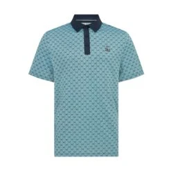 Original Penguin Yarn Dyed Bohemian Jacquard Golf Polo Shirt In Black Iris(Yarn Dyed Bohemian Jacquard Golf Polo Shirt Blue Ogksf030gg 417) -Original Penguin Shop OGKSF030 417 01 scaled 1