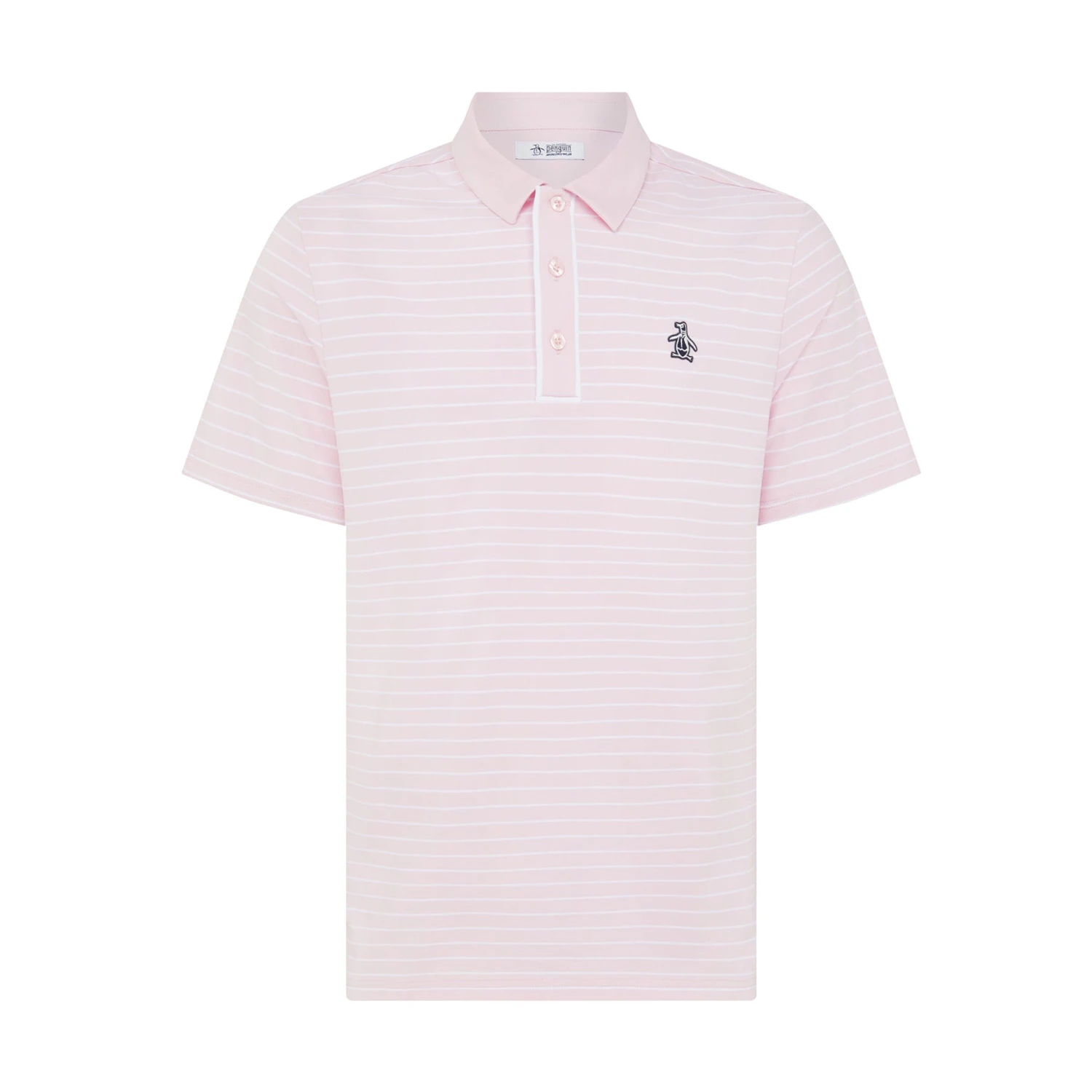 Original Penguin The Heritage Stripe Golf Polo Shirt In Charm Pink(The Heritage Stripe Golf Polo Shirt Pink Ogksf043gg 689) 7 Original Penguin The Heritage Stripe Golf Polo Shirt In Charm Pink(The Heritage Stripe Golf Polo Shirt Pink Ogksf043gg 689) - Image 5