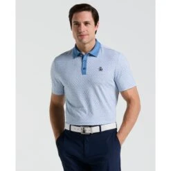 Original Penguin Pete's Tee Time Golf Polo In Quiet Harbour(Petes Tee Time Golf Polo Shirt Blue Ogksf045gg 453)