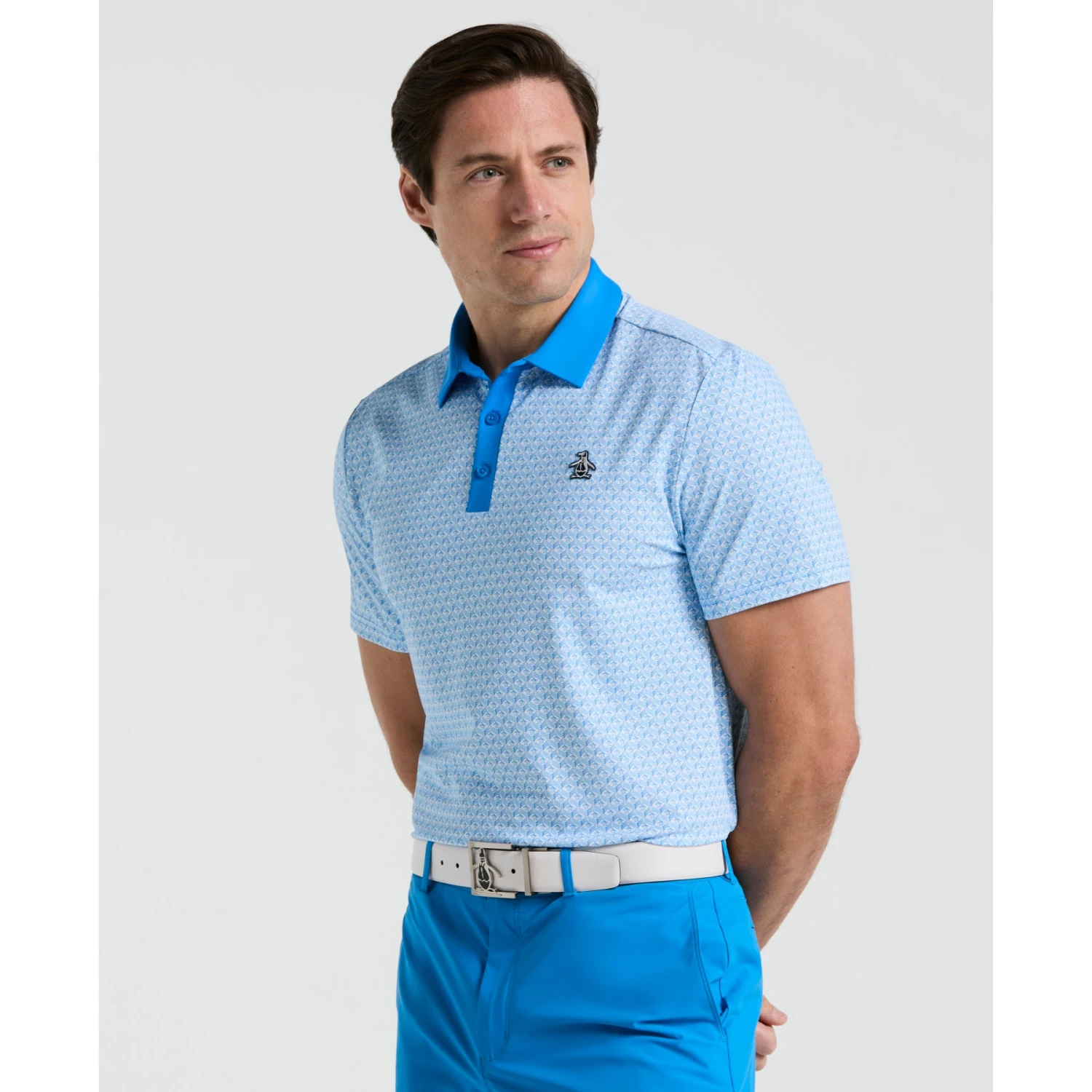 Original Penguin Pete's Tee Time Golf Polo In French Blue(Petes Tee Time Golf Polo Shirt Blue Ogksf045gg 478) 3 Original Penguin Pete's Tee Time Golf Polo In French Blue(Petes Tee Time Golf Polo Shirt Blue Ogksf045gg 478)