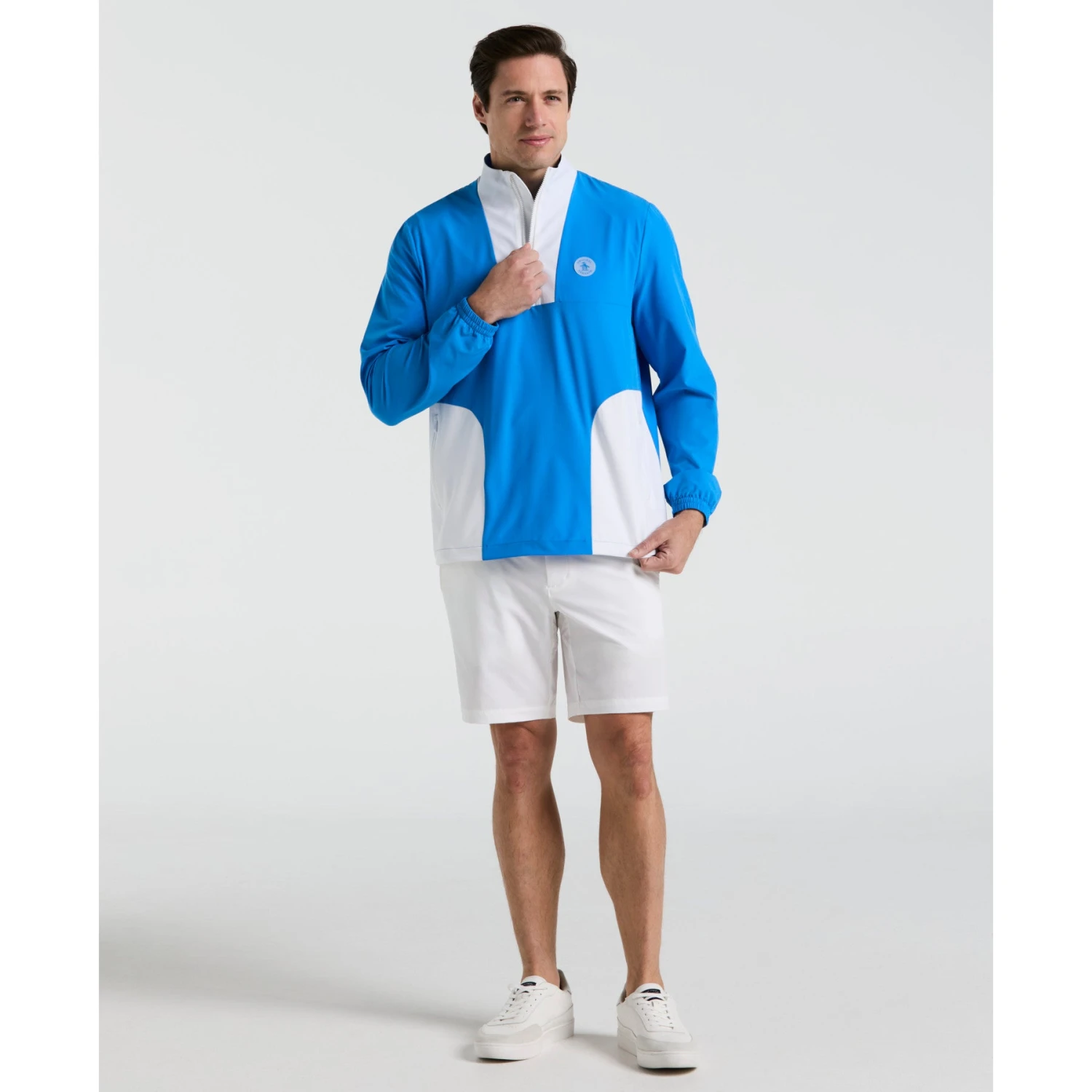 Original Penguin Lightweight 1/4 Zip Colour Block Golf Pullover In French Blue(14 Zip Lightweight Color Block Layering Golf Shirt Blue Ogwsf009gg 478) 6 Original Penguin Lightweight 1/4 Zip Colour Block Golf Pullover In French Blue(14 Zip Lightweight Color Block Layering Golf Shirt Blue Ogwsf009gg 478) - Image 4