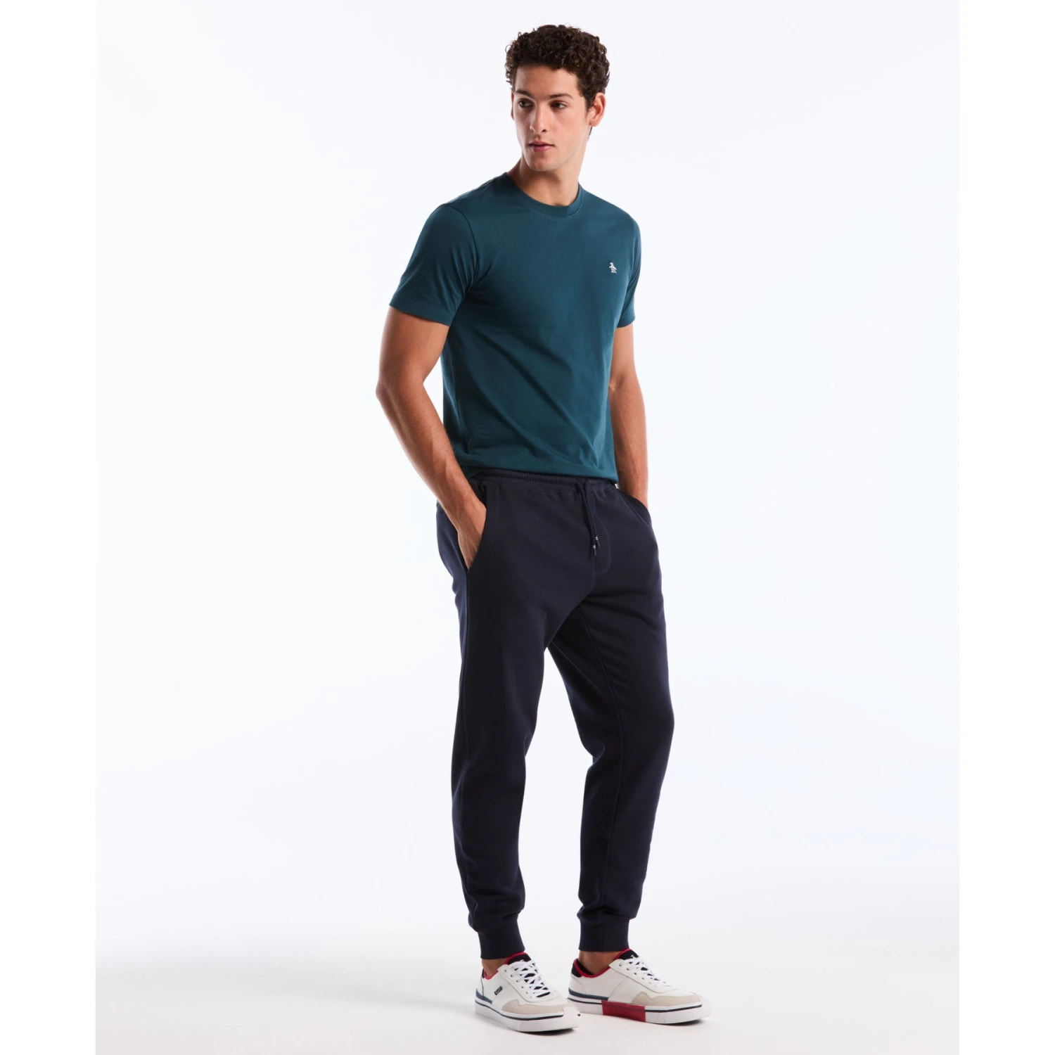 Original Penguin Sticker Pete Fleece Joggers In Dark Sapphire(Sticker Pete Fleece Joggers Blue Opbb0400gp 413)