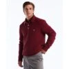 Original Penguin Zigzag Stitch Long Sleeve Sweater Polo In Cabernet(Zigzag Stitch Long Sleeve Sweater Polo Red Opgf2502gp 605) -Original Penguin Shop OPGF2502 605