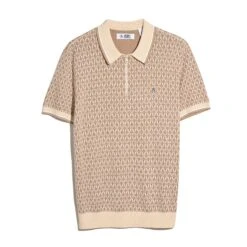 Original Penguin Geometric Jacquard 1/4 Zip Sweater Polo In Birch(Geometric Jacquard 1 4 Zip Sweater Polo Beige Opgf2509gp 252) 11 Original Penguin Geometric Jacquard 1/4 Zip Sweater Polo In Birch(Geometric Jacquard 1 4 Zip Sweater Polo Beige Opgf2509gp 252) -Original Penguin Shop OPGF2509 252 alt4