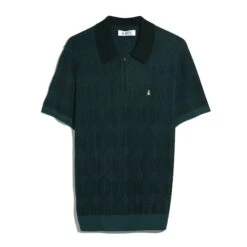 Original Penguin Icons Jacquard Quarter Zip Sweater Polo In Reflecting Pond(Icons Jacquard Quarter Zip Sweater Polo Blue Opgf2513gp 470) 11 Original Penguin Icons Jacquard Quarter Zip Sweater Polo In Reflecting Pond(Icons Jacquard Quarter Zip Sweater Polo Blue Opgf2513gp 470) -Original Penguin Shop OPGF2513 470 alt4