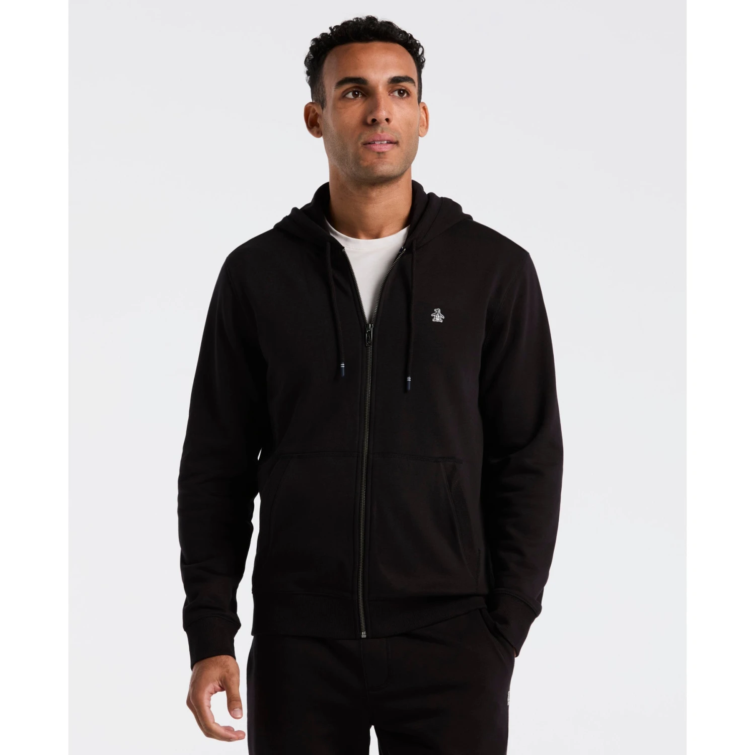 Original Penguin Sticker Pete Full Zip Hoodie In True Black(Sticker Pete Full Zip Hoodie Black Opkb0400gp 010) 3 Original Penguin Sticker Pete Full Zip Hoodie In True Black(Sticker Pete Full Zip Hoodie Black Opkb0400gp 010)