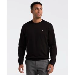 Original Penguin Sticker Pete Sweatshirt In True Black(Sticker Pete Sweatshirt Black Opkb0404gp 010)
