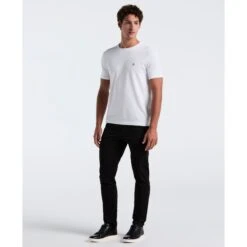 Original Penguin Pin Point Embroidered Logo Organic Cotton T-Shirt In Bright White(Pin Point Embroidered Logo Organic Cotton T Shirt White Opkb0903gp 118) -Original Penguin Shop OPKB0903 118 alt3