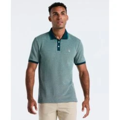 Original Penguin Tricolour Pique Polo Shirt In Reflecting Pond(Tricolour Pique Polo Shirt Blue Opkf2501gp 470)
