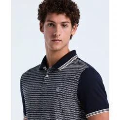Original Penguin Mini Jacquard Polo Shirt In Dark Sapphire(Mini Jacquard Polo Shirt Blue Opkf2503gp 413) 8 Original Penguin Mini Jacquard Polo Shirt In Dark Sapphire(Mini Jacquard Polo Shirt Blue Opkf2503gp 413) -Original Penguin Shop OPKF2503 413 alt2