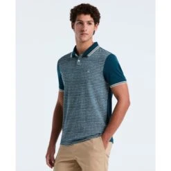 Original Penguin Mini Jacquard Polo Shirt In Reflecting Pond(Mini Jacquard Polo Shirt Blue Opkf2503gp 470)