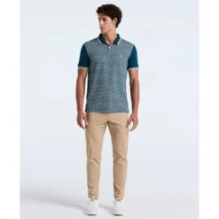 Original Penguin Mini Jacquard Polo Shirt In Reflecting Pond(Mini Jacquard Polo Shirt Blue Opkf2503gp 470) -Original Penguin Shop OPKF2503 470 alt3
