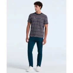 Original Penguin Yarn-Dyed Stripe T-Shirt In Dark Sapphire(Yarn Dyed Stripe T Shirt Blue Opkf2504gp 413) -Original Penguin Shop OPKF2504 413 alt3
