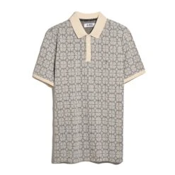 Original Penguin Geometric Jacquard Polo Shirt In Birch(Geometric Jacquard Polo Shirt Beige Opkf2507gp 252) -Original Penguin Shop OPKF2507 252 9603a406 1bd6 43bc 906b bb764d18c5bc