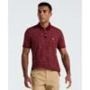 Original Penguin Geometric Jacquard Polo Shirt In Cabernet(Geometric Jacquard Polo Shirt Red Opkf2507gp 605) 1 Original Penguin Geometric Jacquard Polo Shirt In Cabernet(Geometric Jacquard Polo Shirt Red Opkf2507gp 605) -Original Penguin Shop OPKF2507 605