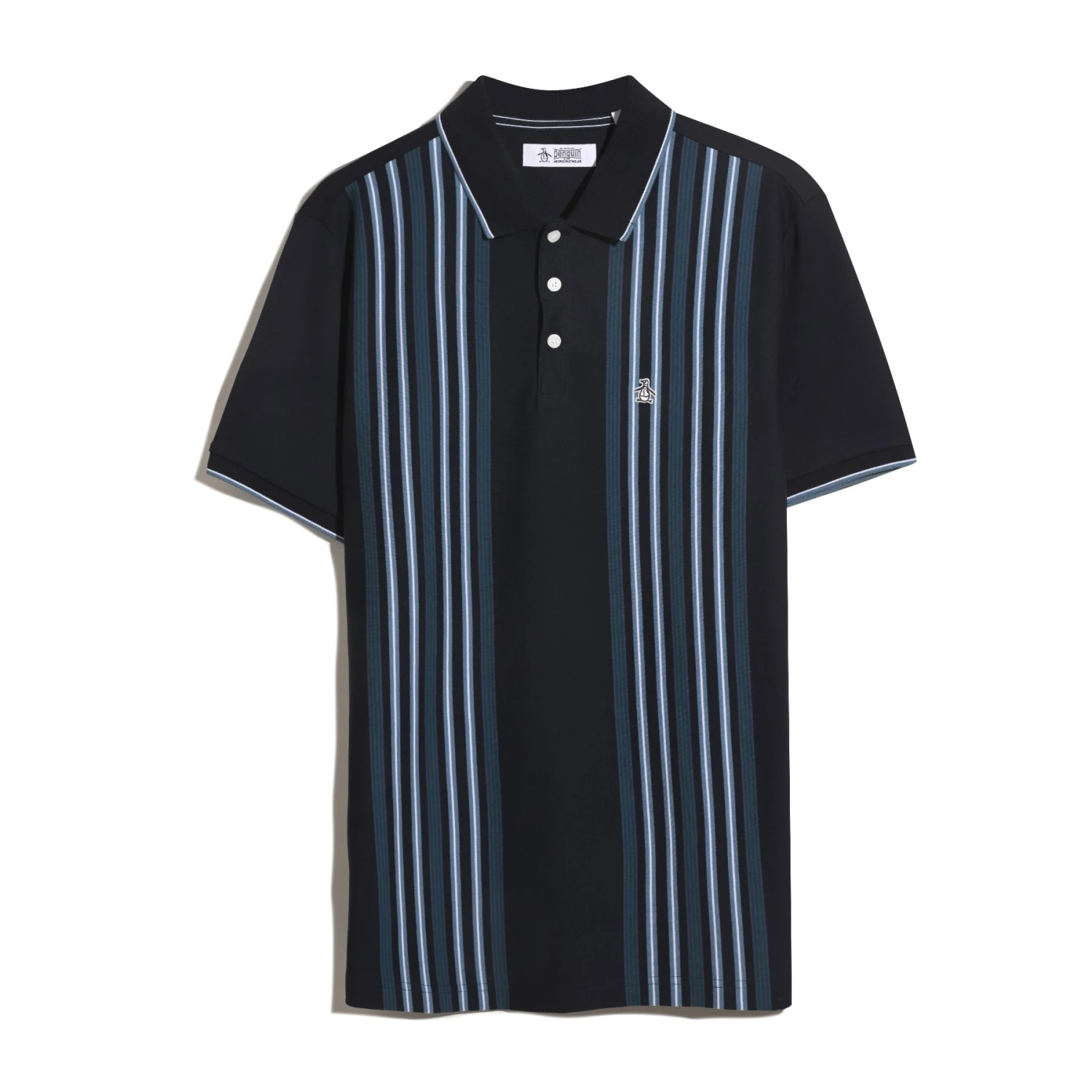 Original Penguin Interlock Vertical Stripe Polo Shirt In Dark Sapphire(Interlock Vertical Stripe Polo Shirt Blue Opkf2508gp 413) 7 Original Penguin Interlock Vertical Stripe Polo Shirt In Dark Sapphire(Interlock Vertical Stripe Polo Shirt Blue Opkf2508gp 413) - Image 5