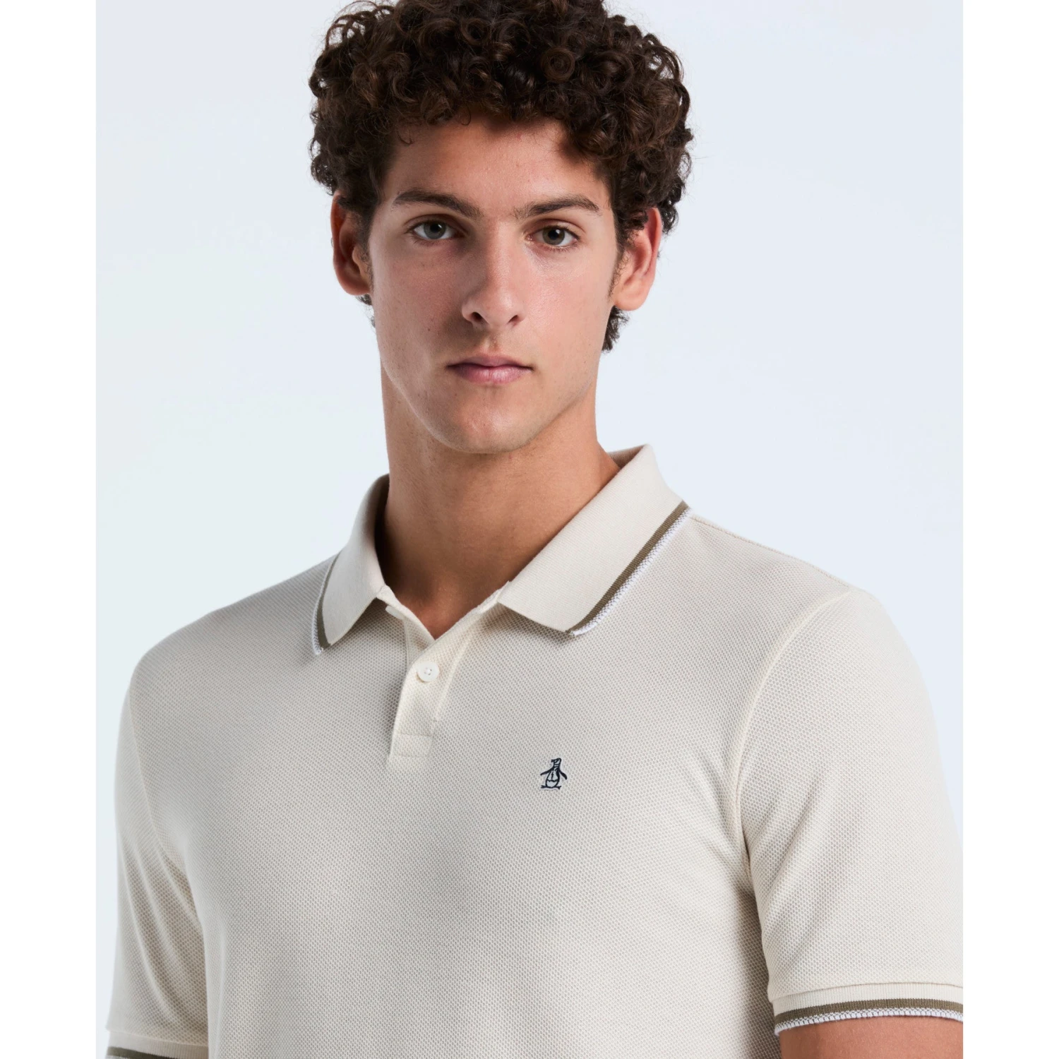 Original Penguin Honeycomb Tipped Polo Shirt In Birch(Honeycomb Tipped Polo Shirt Beige Opkf2513gp 252) 5 Original Penguin Honeycomb Tipped Polo Shirt In Birch(Honeycomb Tipped Polo Shirt Beige Opkf2513gp 252) - Image 3