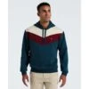 Original Penguin Chevron Colour Block Hoodie In Reflecting Pond(Chevron Colour Block Hoodie Blue Opkf2514gp 470) -Original Penguin Shop OPKF2514 470