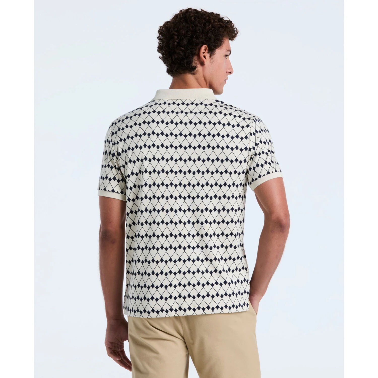Original Penguin Flags Print Polo Shirt In Birch(Flags Print Polo Shirt Beige Opkf2520gp 252) 4 Original Penguin Flags Print Polo Shirt In Birch(Flags Print Polo Shirt Beige Opkf2520gp 252) - Image 2