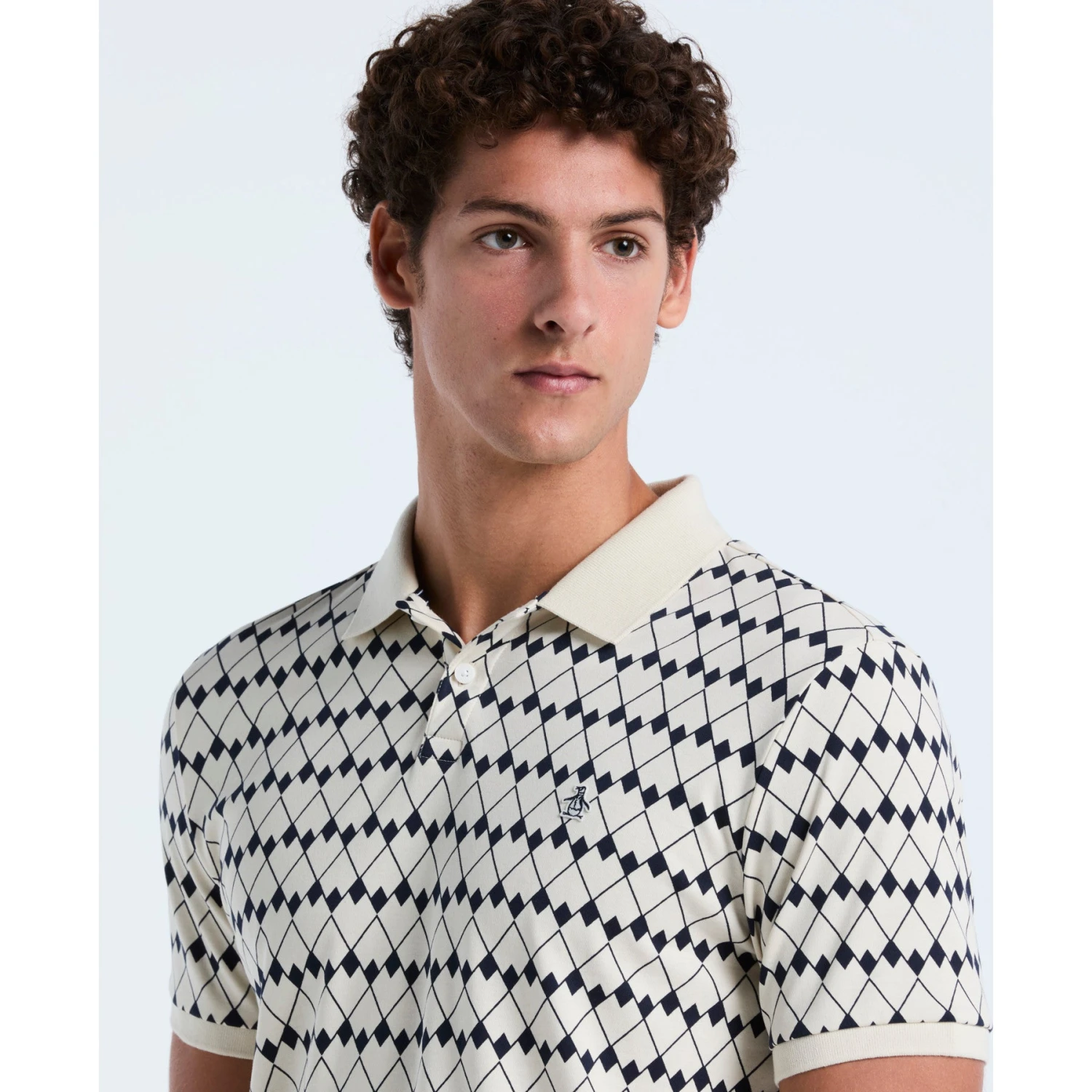 Original Penguin Flags Print Polo Shirt In Birch(Flags Print Polo Shirt Beige Opkf2520gp 252) 5 Original Penguin Flags Print Polo Shirt In Birch(Flags Print Polo Shirt Beige Opkf2520gp 252) - Image 3