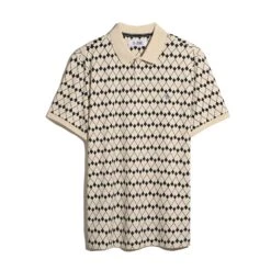 Original Penguin Flags Print Polo Shirt In Birch(Flags Print Polo Shirt Beige Opkf2520gp 252) 11 Original Penguin Flags Print Polo Shirt In Birch(Flags Print Polo Shirt Beige Opkf2520gp 252) -Original Penguin Shop OPKF2520 252 alt4