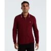 Original Penguin Sticker Pete Tipped Long Sleeve Polo Shirt In Cabernet(Sticker Pete Tipped Long Sleeve Polo Shirt Red Opkf2522gp 605) 2 Original Penguin Sticker Pete Tipped Long Sleeve Polo Shirt In Cabernet(Sticker Pete Tipped Long Sleeve Polo Shirt Red Opkf2522gp 605) -Original Penguin Shop OPKF2522 605