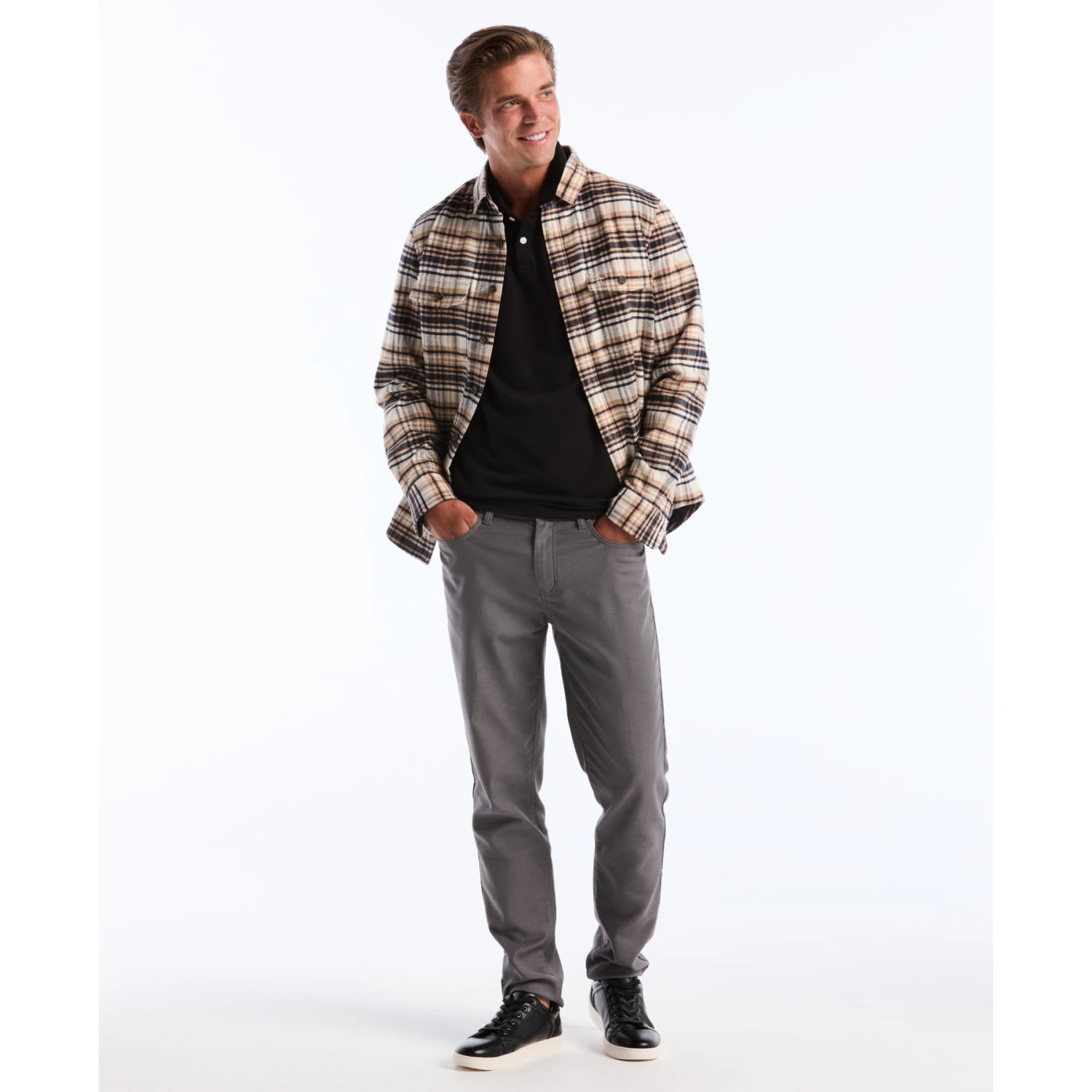 Original Penguin Pique Long Sleeve Polo Shirt In True Black(Pique Long Sleeve Polo Shirt Black Opkf2526gp 010) 7 Original Penguin Pique Long Sleeve Polo Shirt In True Black(Pique Long Sleeve Polo Shirt Black Opkf2526gp 010) - Image 5