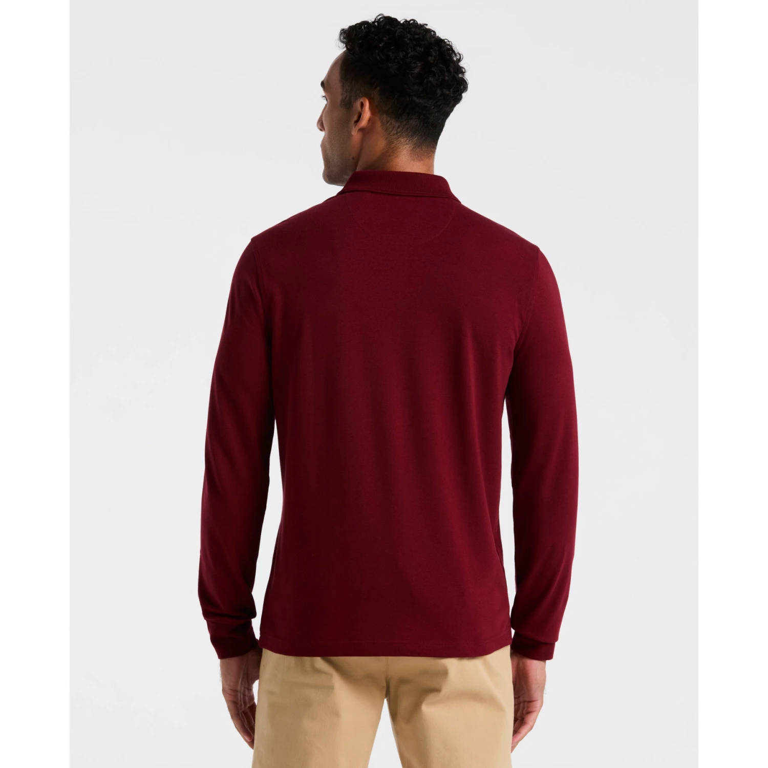 Original Penguin Pique Long Sleeve Polo Shirt In Cabernet(Pique Long Sleeve Polo Shirt Red Opkf2526gp 605) 4 Original Penguin Pique Long Sleeve Polo Shirt In Cabernet(Pique Long Sleeve Polo Shirt Red Opkf2526gp 605) - Image 2