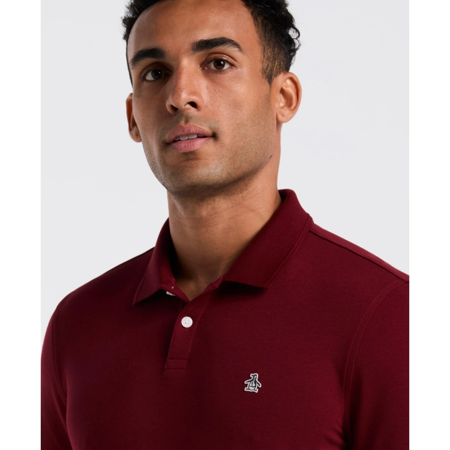 Original Penguin Pique Long Sleeve Polo Shirt In Cabernet(Pique Long Sleeve Polo Shirt Red Opkf2526gp 605) 5 Original Penguin Pique Long Sleeve Polo Shirt In Cabernet(Pique Long Sleeve Polo Shirt Red Opkf2526gp 605) - Image 3