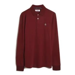 Original Penguin Pique Long Sleeve Polo Shirt In Cabernet(Pique Long Sleeve Polo Shirt Red Opkf2526gp 605) 11 Original Penguin Pique Long Sleeve Polo Shirt In Cabernet(Pique Long Sleeve Polo Shirt Red Opkf2526gp 605) -Original Penguin Shop OPKF2526 605 alt4